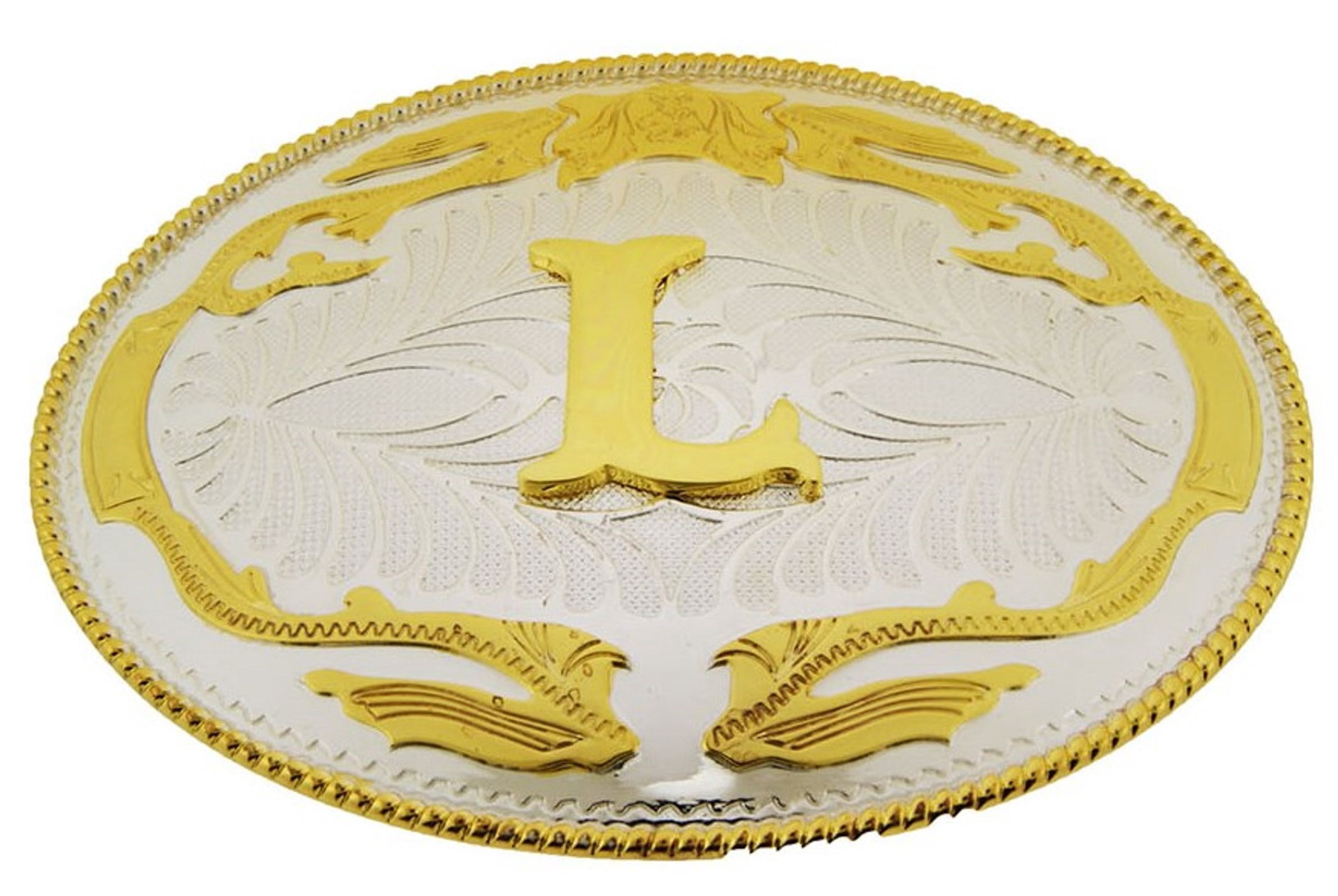 Big Initial L Letter Alphabet Belt Buckle Western Cowboy  display picture 2
