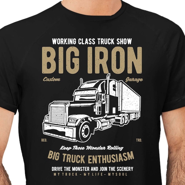 Big Iron Truck Show Adults Tshirt Novelty Tee Shirt