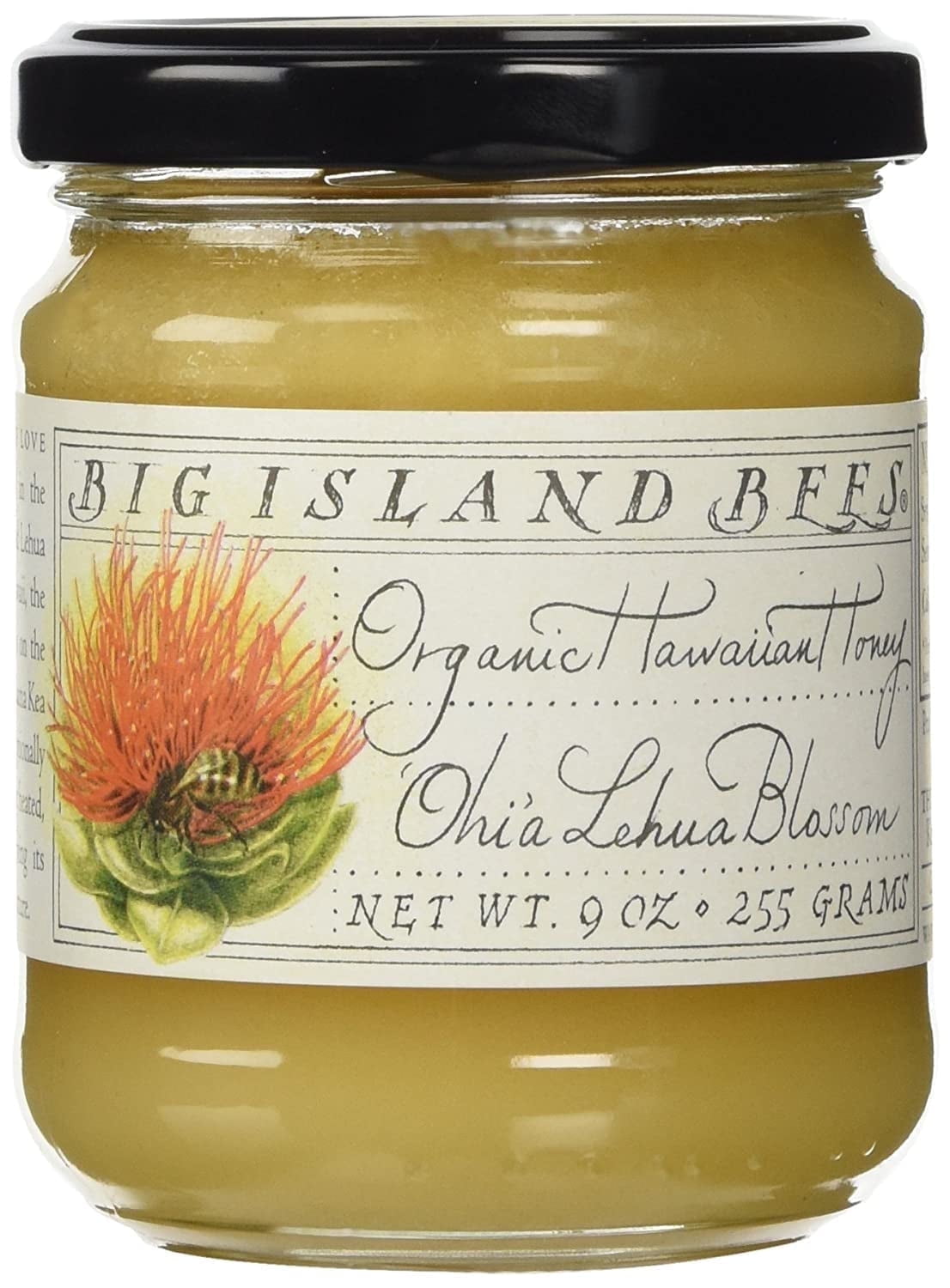Big Island Bees Organic Hawaiian Honey Ohia Lehua Blossom -- 9 oz Pack of 2