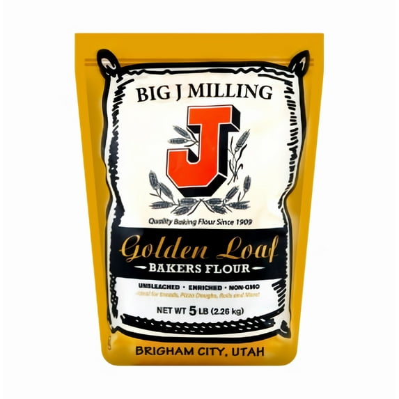 Big J Milling Golden Loaf Bakers Flour 5 lb (Pack of 5)