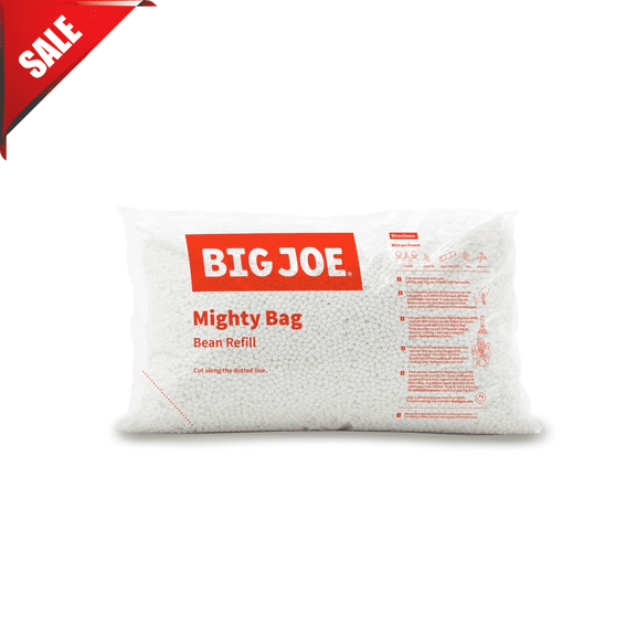 Big Joe Bean Bag Refill Safe & Durable for Child 100L of White Polystyrene Beans