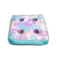 thumbnail image 1 of Big Joe Captain's Caddie No Inflation Needed Pool Float Drink Holder, Tropical Hibiscus Aqua Double Sided Mesh, Quick Draining Fabric, 2 feet, 1 of 9