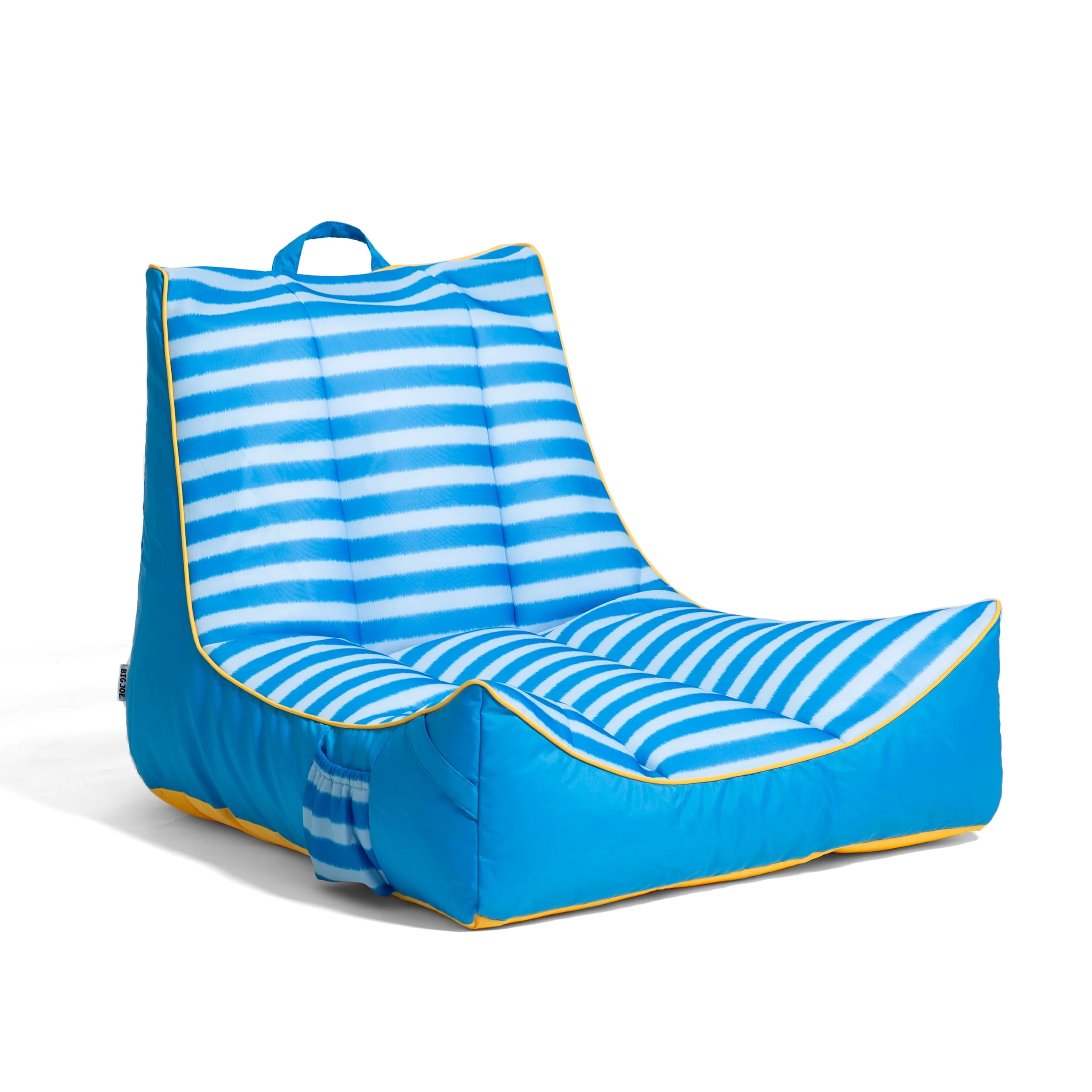 Dark Blue Zag Stripe Captain's Pool Float Chair