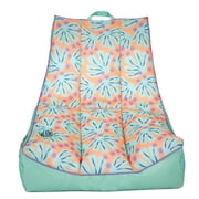 Big Joe Captain's Float No Inflation Needed Pool Lounger, Sweet Shells Peach Double Sided Mesh, Quick Draining Fabric, 3 feet