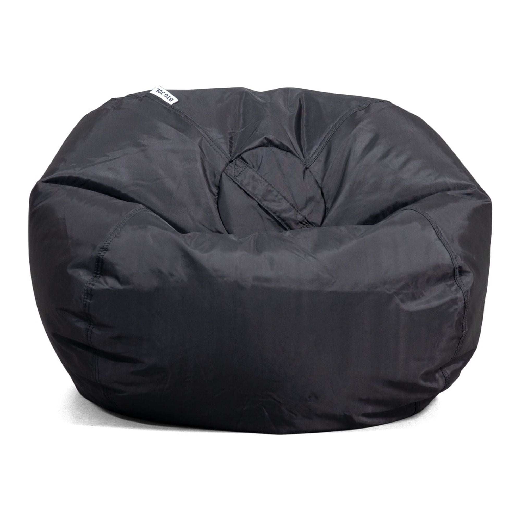 Big Joe Classic Bean Bag Chair Black Smartmax Durable Polyester Nylon Blend 2 feet Round Walmart