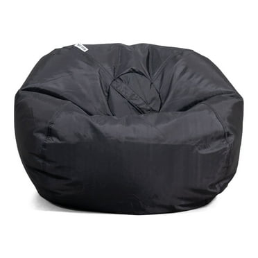 Big Joe Classic Bean Bag Chair, Black Smartmax, Durable Polyester Nylon Blend, 2 feet Round