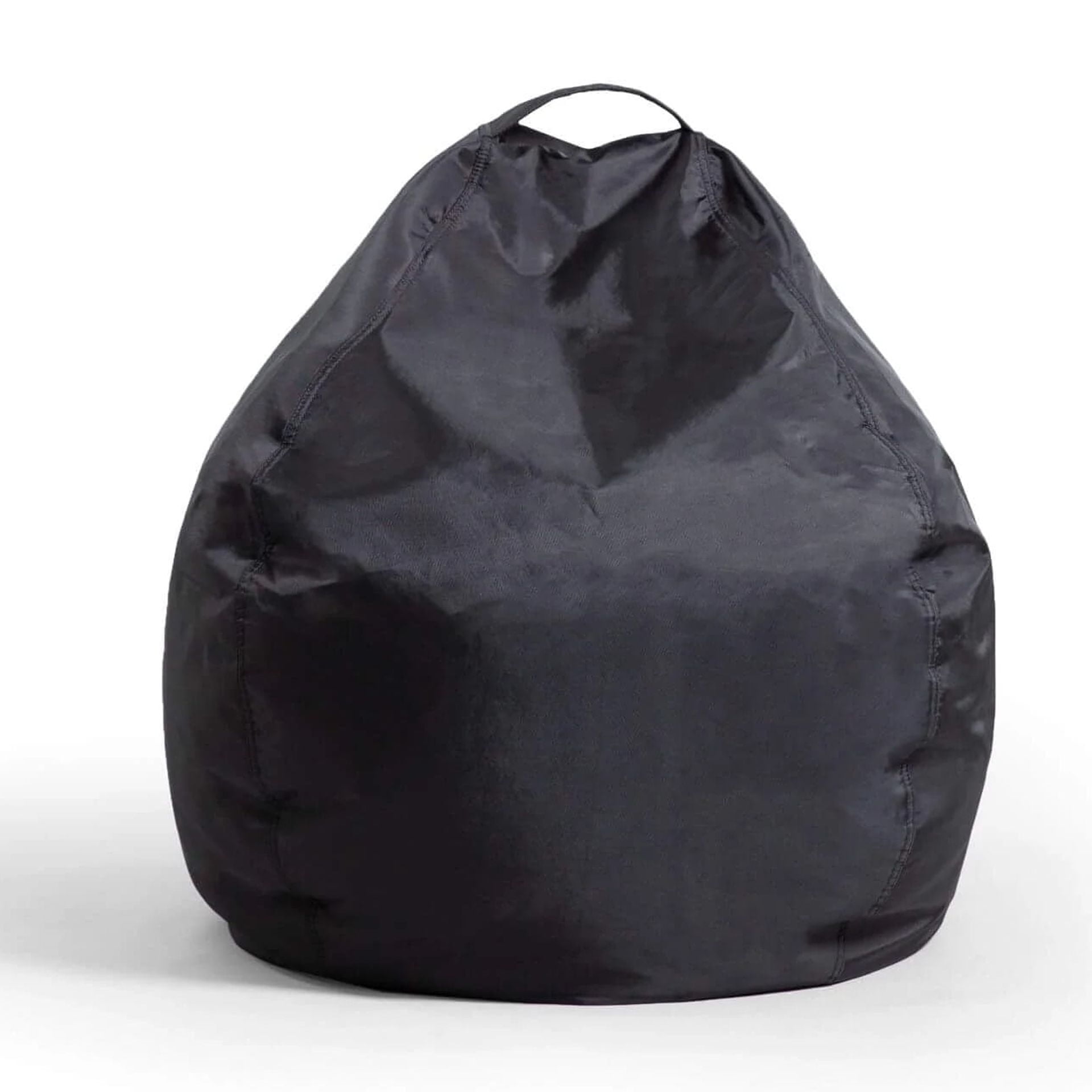 Black SmartMax Teardrop Kids Bean Bag Chair with Removable Cover