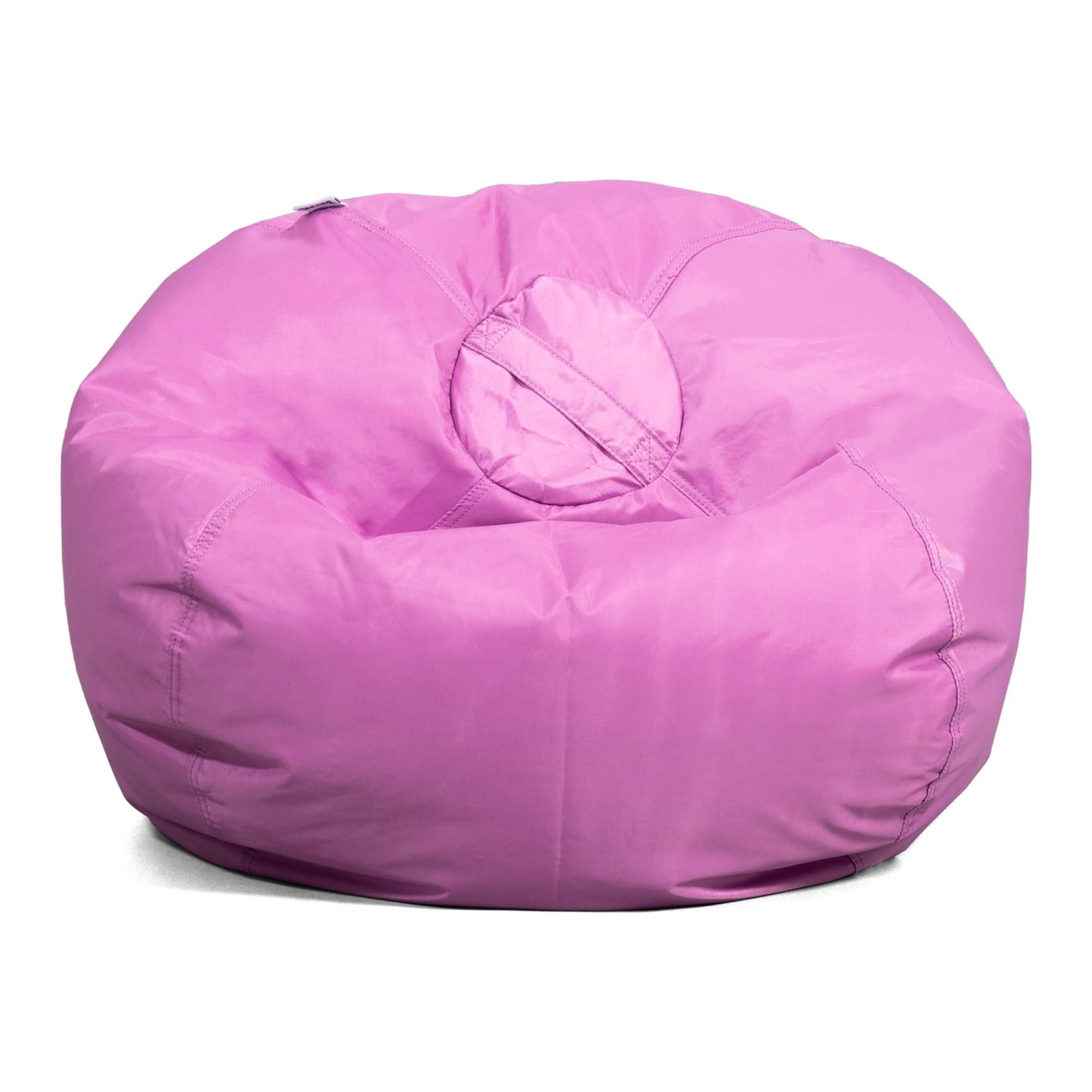Radiant Orchid Polyester Bean Bag Chair with Removable Cover
