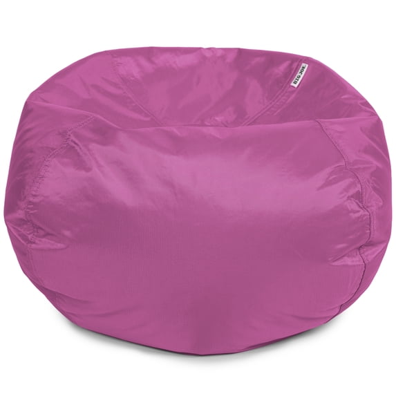 Big Joe Classic Bean Bag Chair for Kids Bedroom and Reading Nook, Easy-Clean Radiant Orchid, Durable Nylon Polyester Blend, 2 feet Refillable