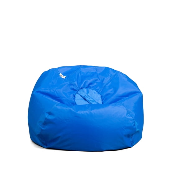 Big Joe Classic Bean Bag Chair for Kids Bedroom and Reading Nook, Easy-Clean Sapphire, Durable Nylon Polyester Blend, 2 feet Refillable