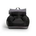 Big Joe Dorm Bean Bag Chair, Kids/Teens, Smartmax 3ft, Two Tone Black