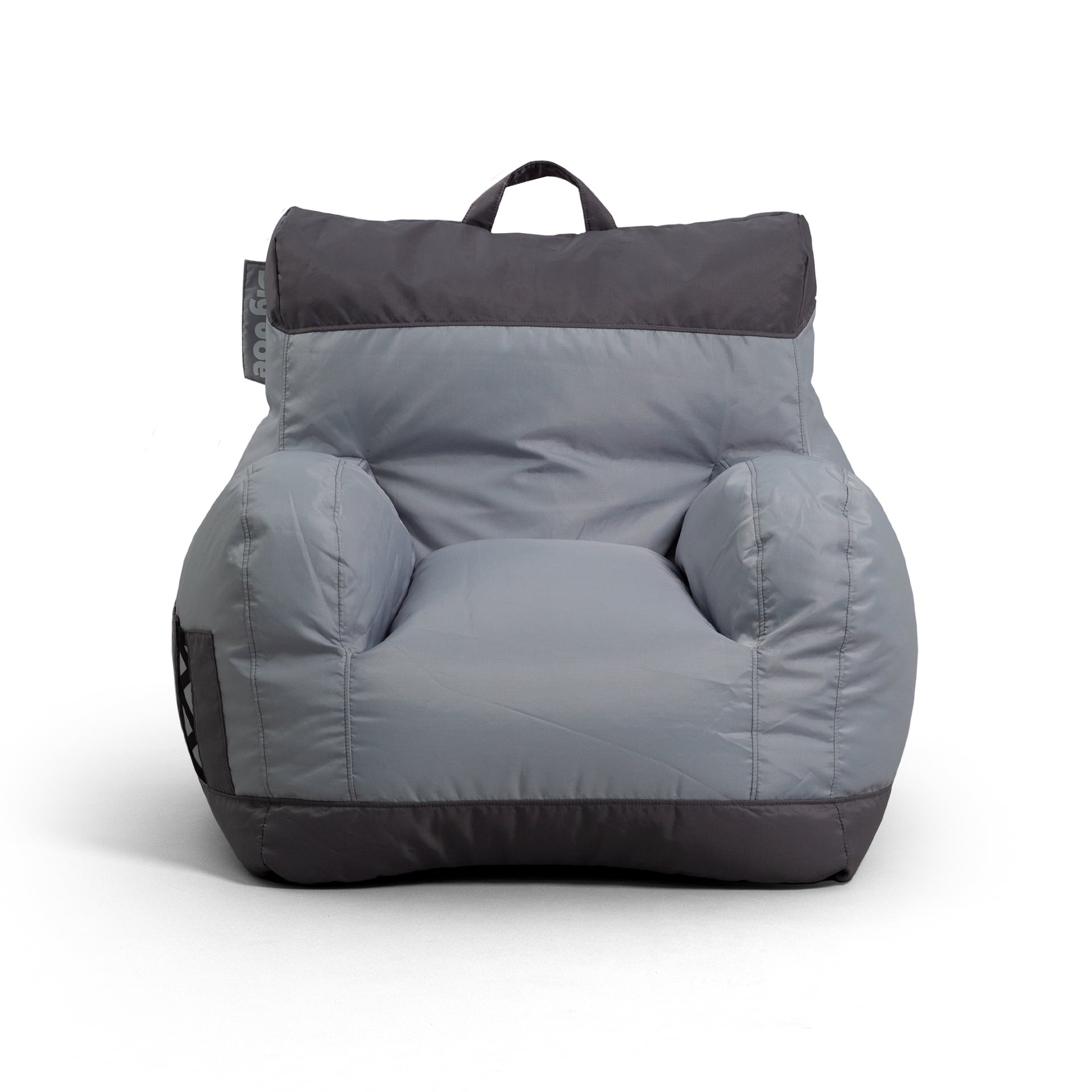 Big Joe Dorm Bean Bag Chair, Kids/Teens, Smartmax 3ft, Two Tone Gray