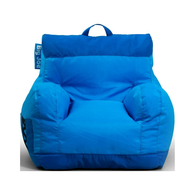 Big Joe Dorm Bean Bag Chair, Kids/Teens, Two Tone Blue, Durable