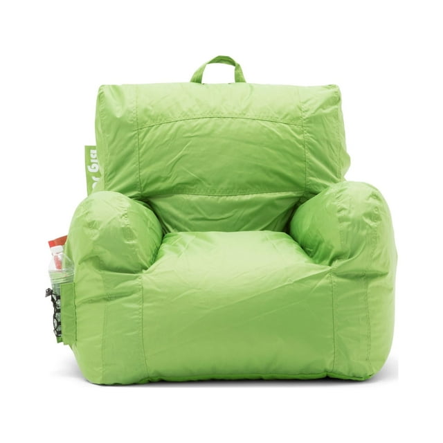 Big Joe Dorm Bean Bag Chair with Drink Holder and Pocket, Spicy Lime