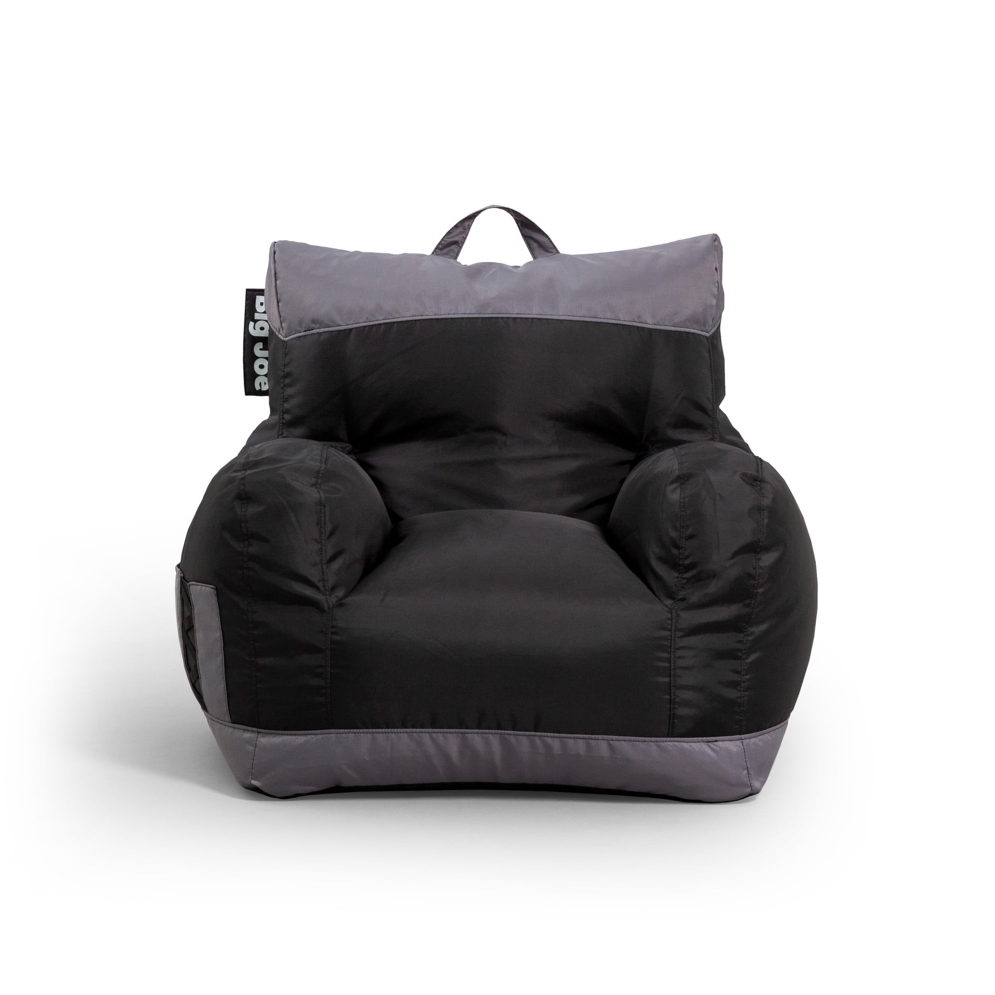 Big Joe Dorm Bean Bag Chair with Drink Holder and Pocket, Two Tone