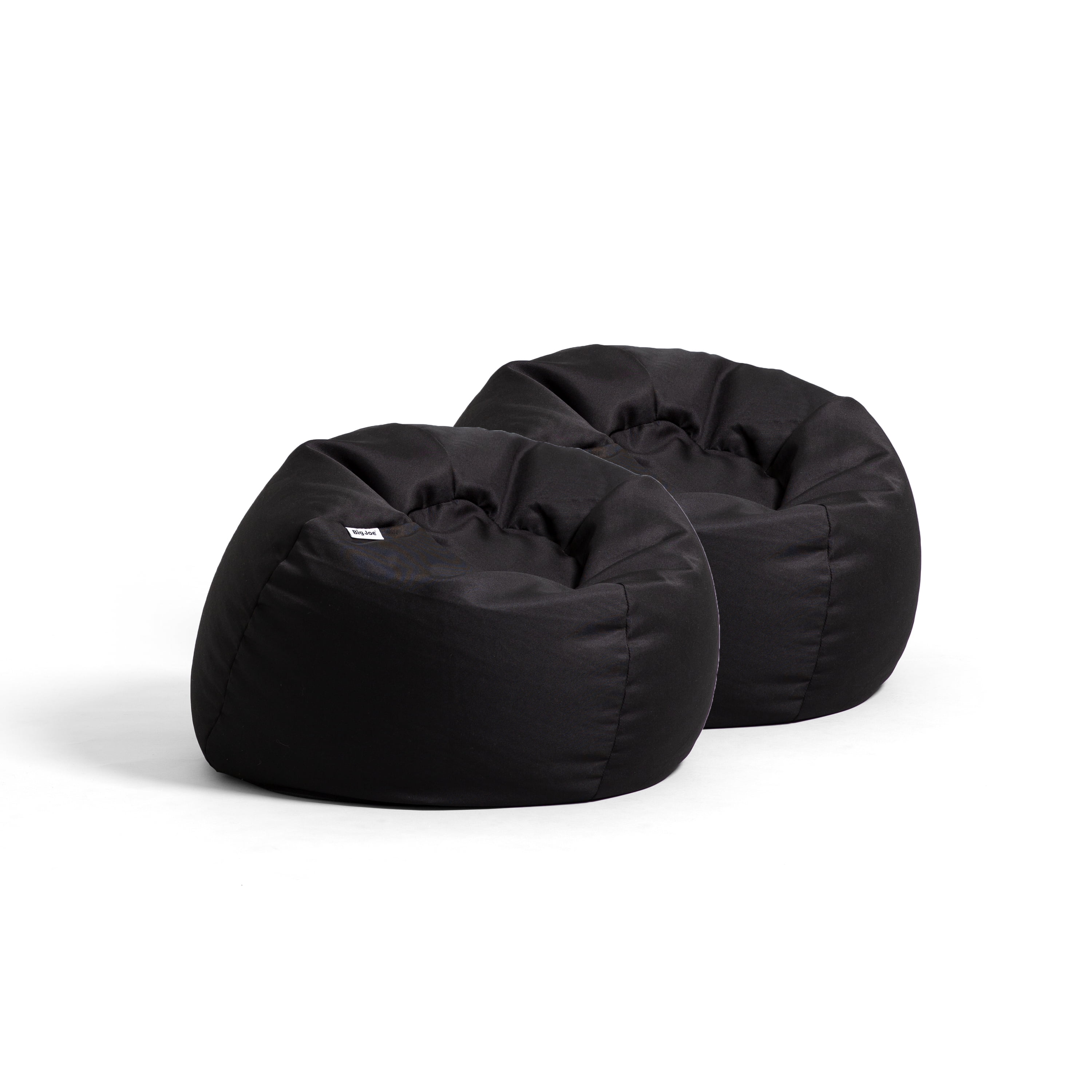 Big Joe Dot Bean Bag Chair 2Pack, Gabardine Kids, 2ft, Black