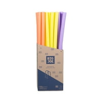 Big Joe Swim Noodle 40 Pack Pool Noodles, Assorted Coral, Purple, Yellow Foam, 4 feet, 50"L x 2.25"W x 2.25"H each
