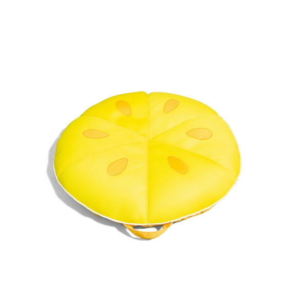 Big Joe Fruit Slice Small No Inflation Needed Pool Float, Lemon Mesh, Quick Draining Fabric, 4 feet Big