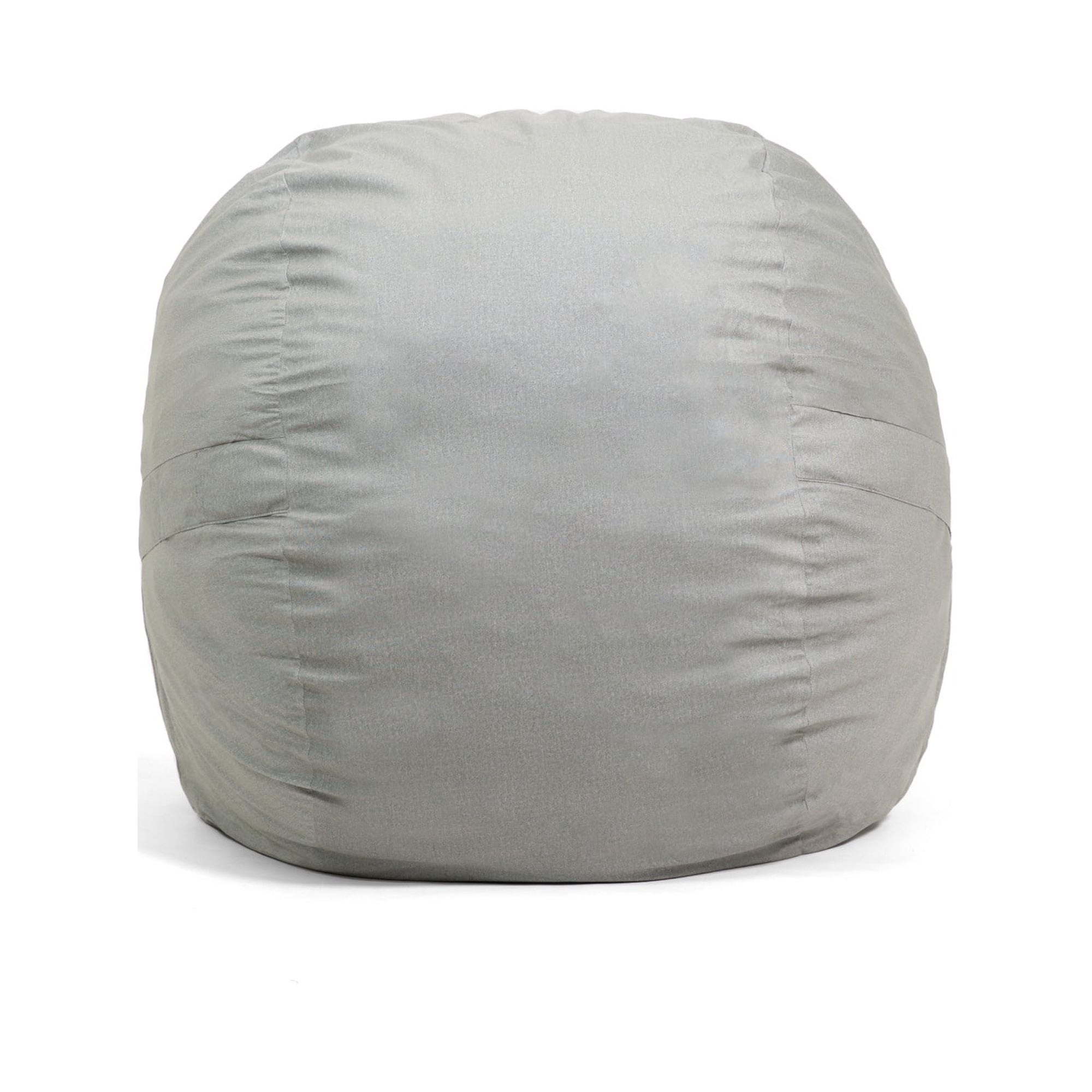 Big Joe Fuf Large Foam Filled Bean Bag Chair with Removable Cover, Fog