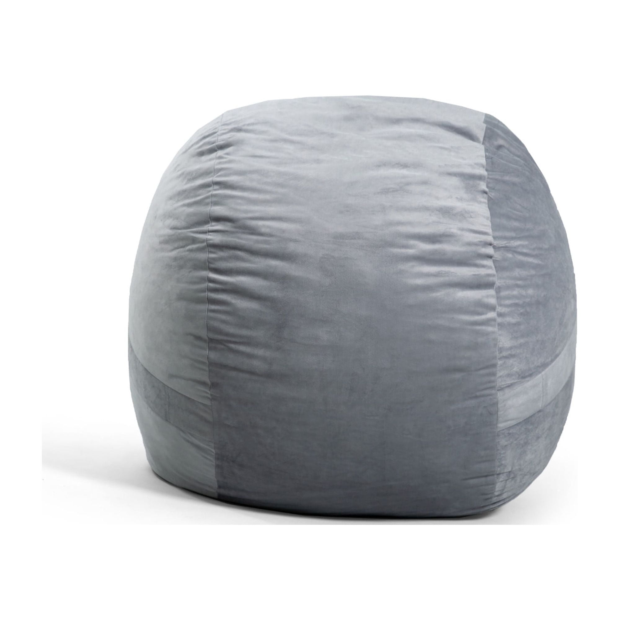 Big Joe Fuf Large Foam Filled Bean Bag Chair with Removable Cover, Gray