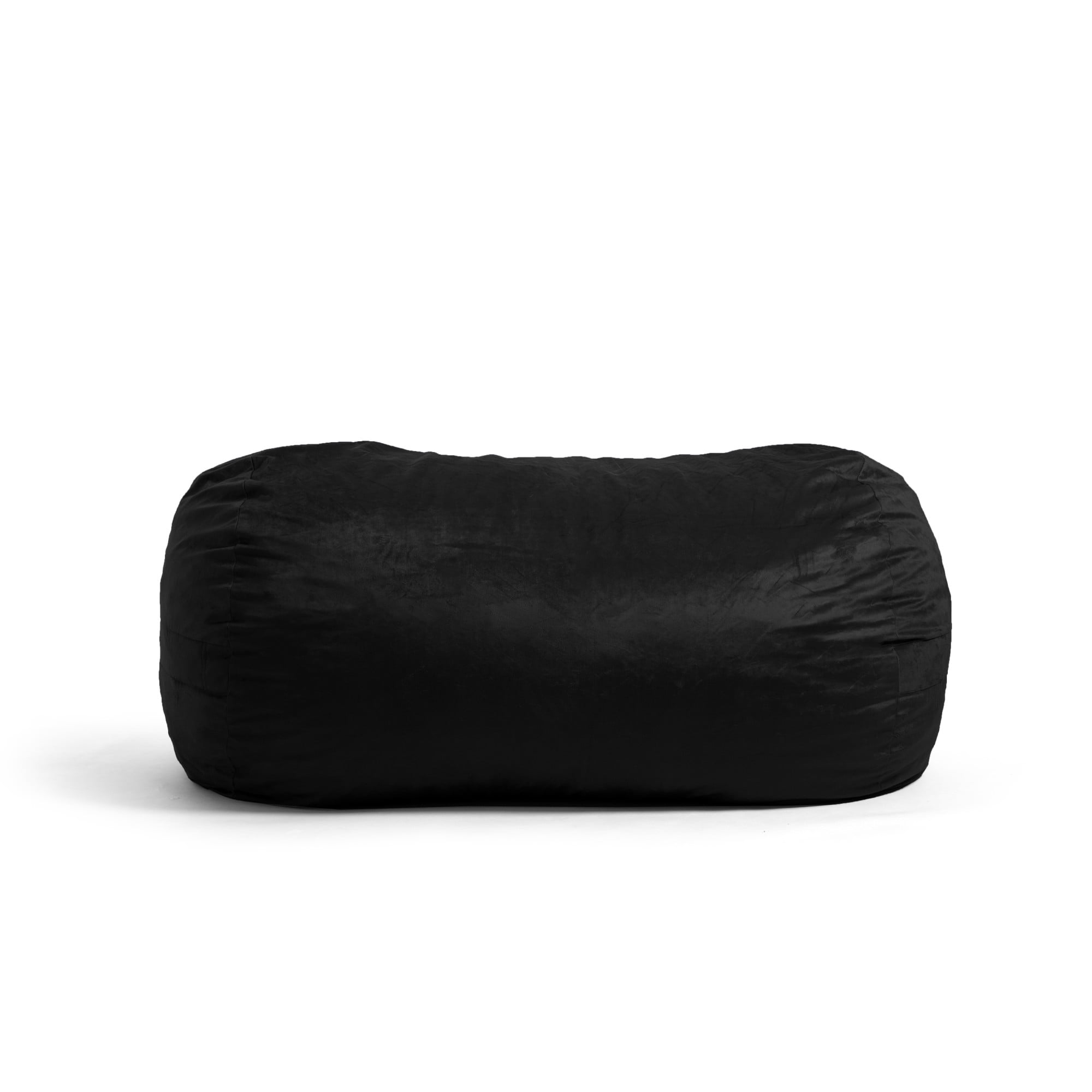 Big Joe Milano Bean Bag Chair, Black Smartmax, 2.5ft & Bean Refill 2Pk  Polystyrene Beans for Bean Bags or Crafts, 100 Liters per Bag
