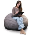 thumbnail image 1 of Big Joe Fuf 4Ft Foam Bean Bag Chair with Removable Cover for Kids, Teens, Fog Lenox, Durable Woven Polyester, 4 foot Large Reading and Gaming Seat, 1 of 9