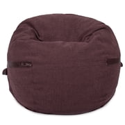 Big Joe Fuf 4Ft Foam Bean Bag Chair with Removable Cover for Kids, Teens, Merlot Cloudweave, 4 foot Large Reading and Gaming Seat