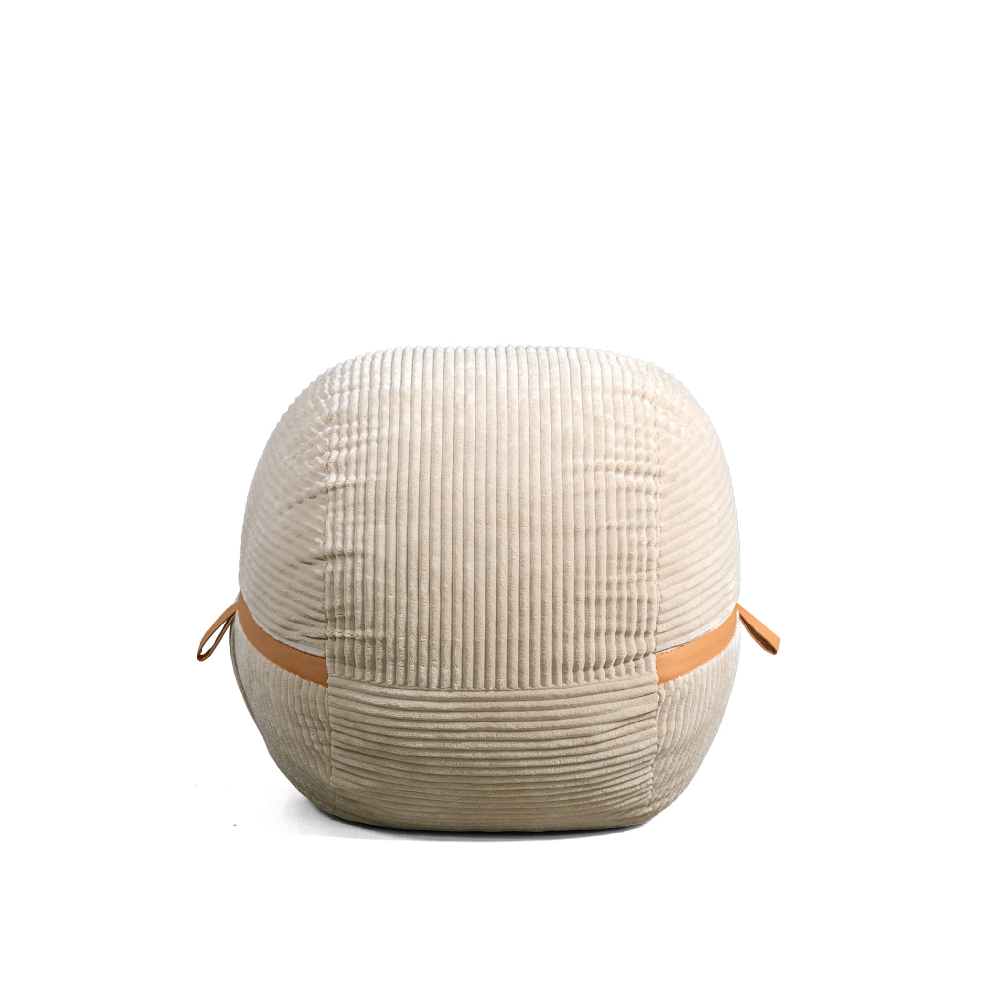Vanilla Latte Corduroy Bean Bag Chair with Removable Cover