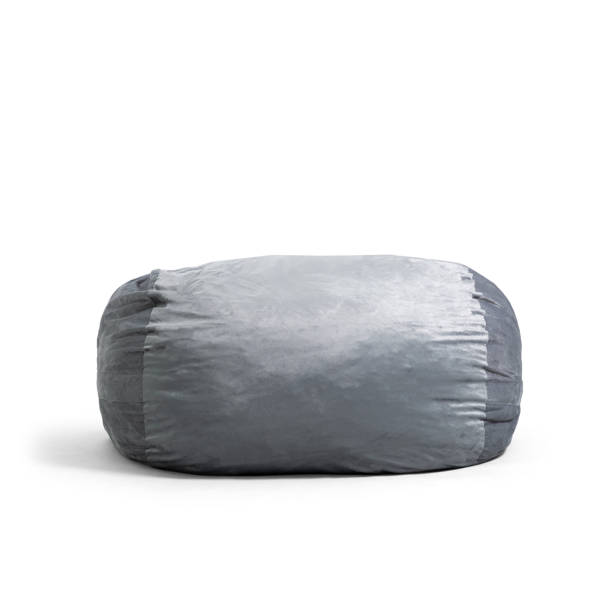 Big Joe Fuf XL Foam Filled Bean Bag Chair with Removable Cover, Gray