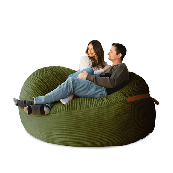 Big Joe Fuf XL Foam Filled Bean Bag Chair with Removable Cover, 5 feet Giant