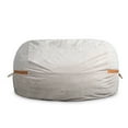thumbnail image 1 of Big Joe Fuf 8Ft Giant Foam Bean Bag Chair, Oversized Couch with Removable Cover for Kids, Teens, Adults, Vanilla Latte Corded Plush, 8 Foot, 1 of 10