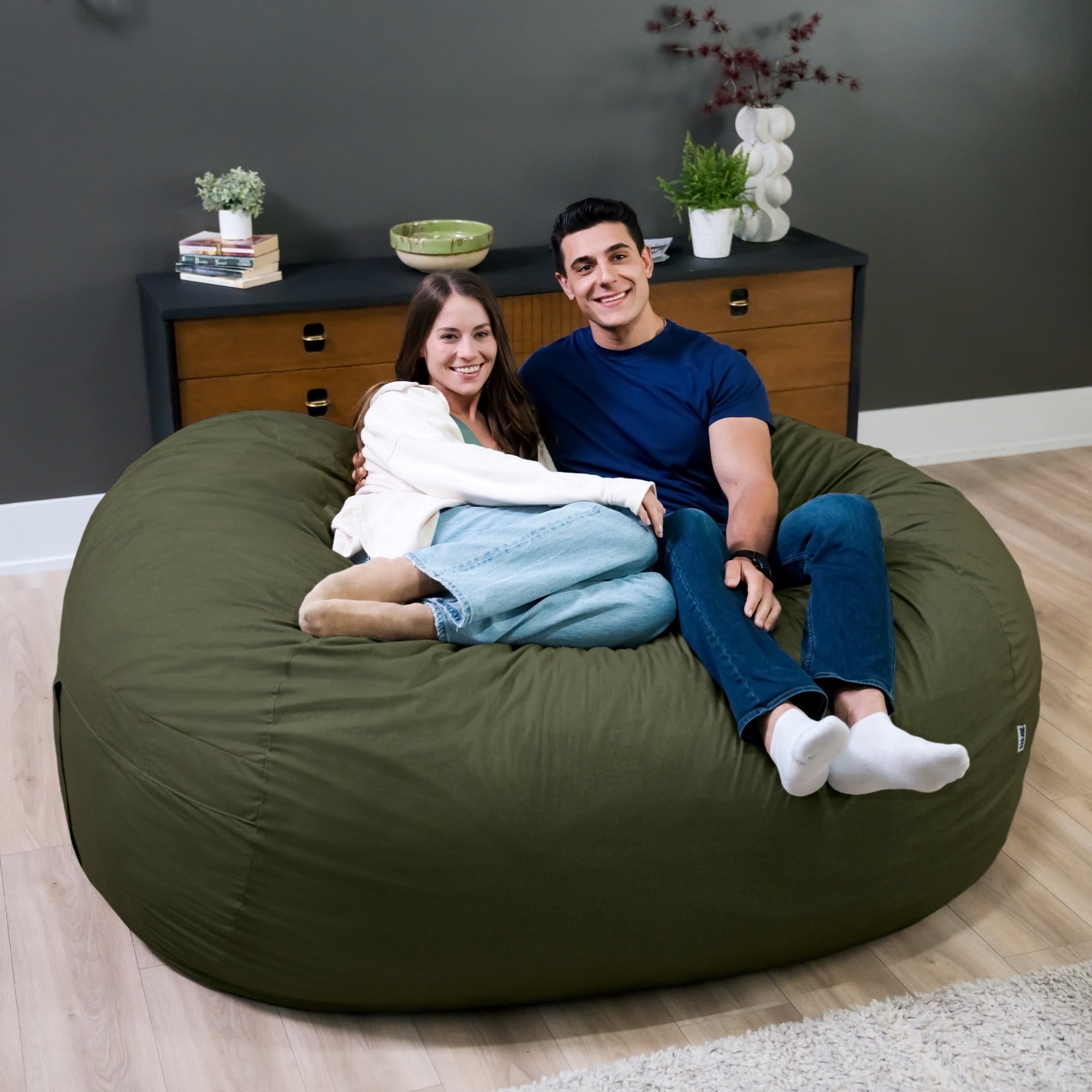Big Joe Fuf XXL 8ft Foam Bean Bag Chair, Oversized Couch - Walmart.com