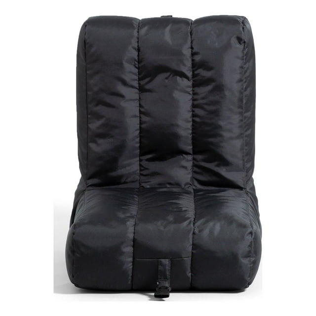 Big Joe Grab & Go Travel Bean Bag Chair, Black SmartMax, Durable Polyester Nylon Blend, 1.5 feet