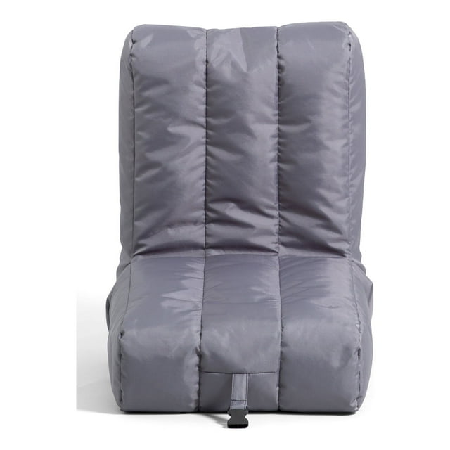 Big Joe Grab & Go Travel Bean Bag Chair, Steel Gray SmartMax, Durable Polyester Nylon Blend, 1.5 feet
