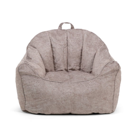 Big Joe Hug Bean Bag Chair, Gray Hyde, Faux Polyester Blend, Kids/Teens, 3 feet