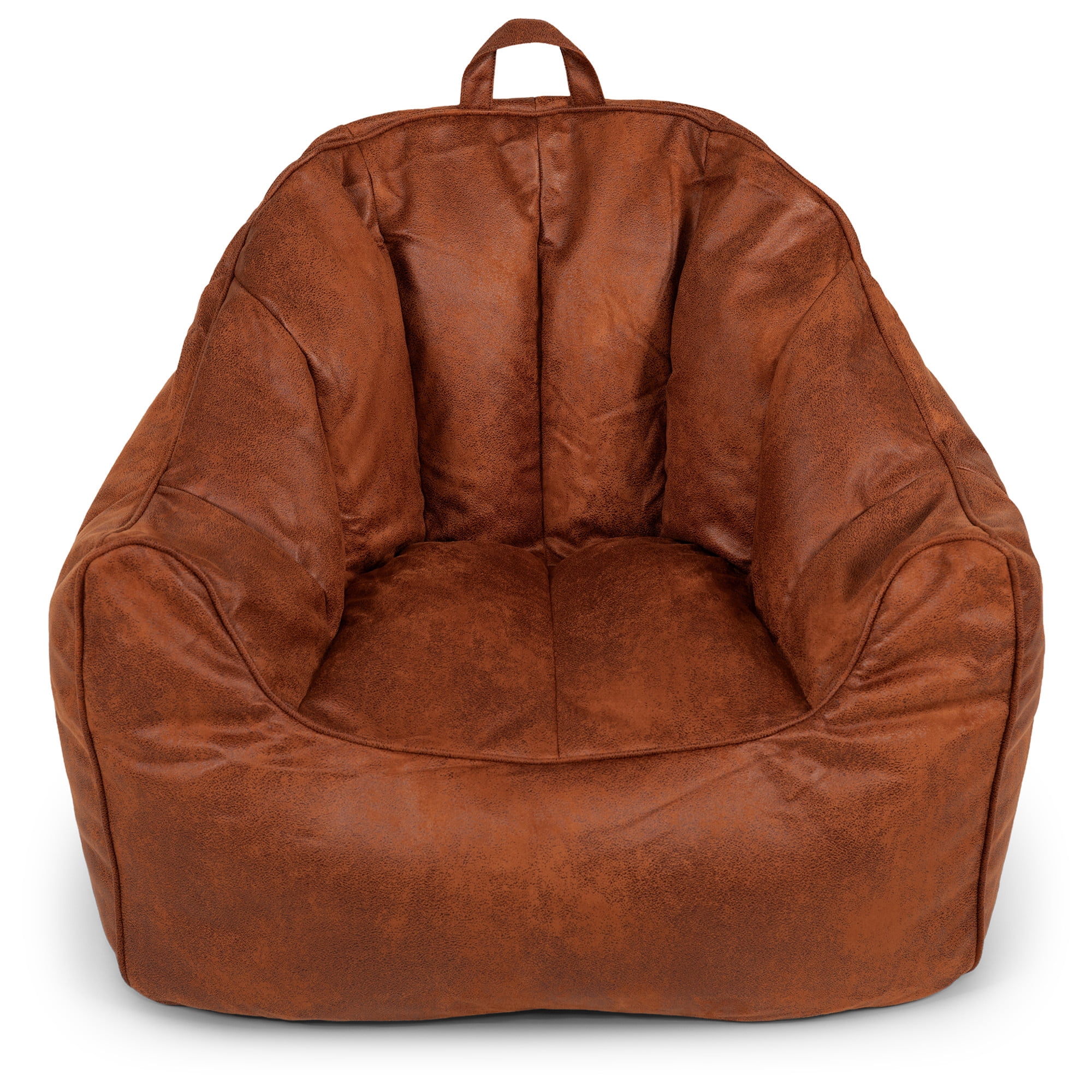 Big Joe Hug Bean Bag Chair, Tan, Vegan Suede, Kids/Teens, 3 feet