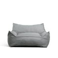 thumbnail image 1 of Big Joe Imperial Fufton Foam Filled Bean Bag Sofa with Removable Cover, Gray Union, Durable Woven Polyester, 5 feet Giant, 1 of 7