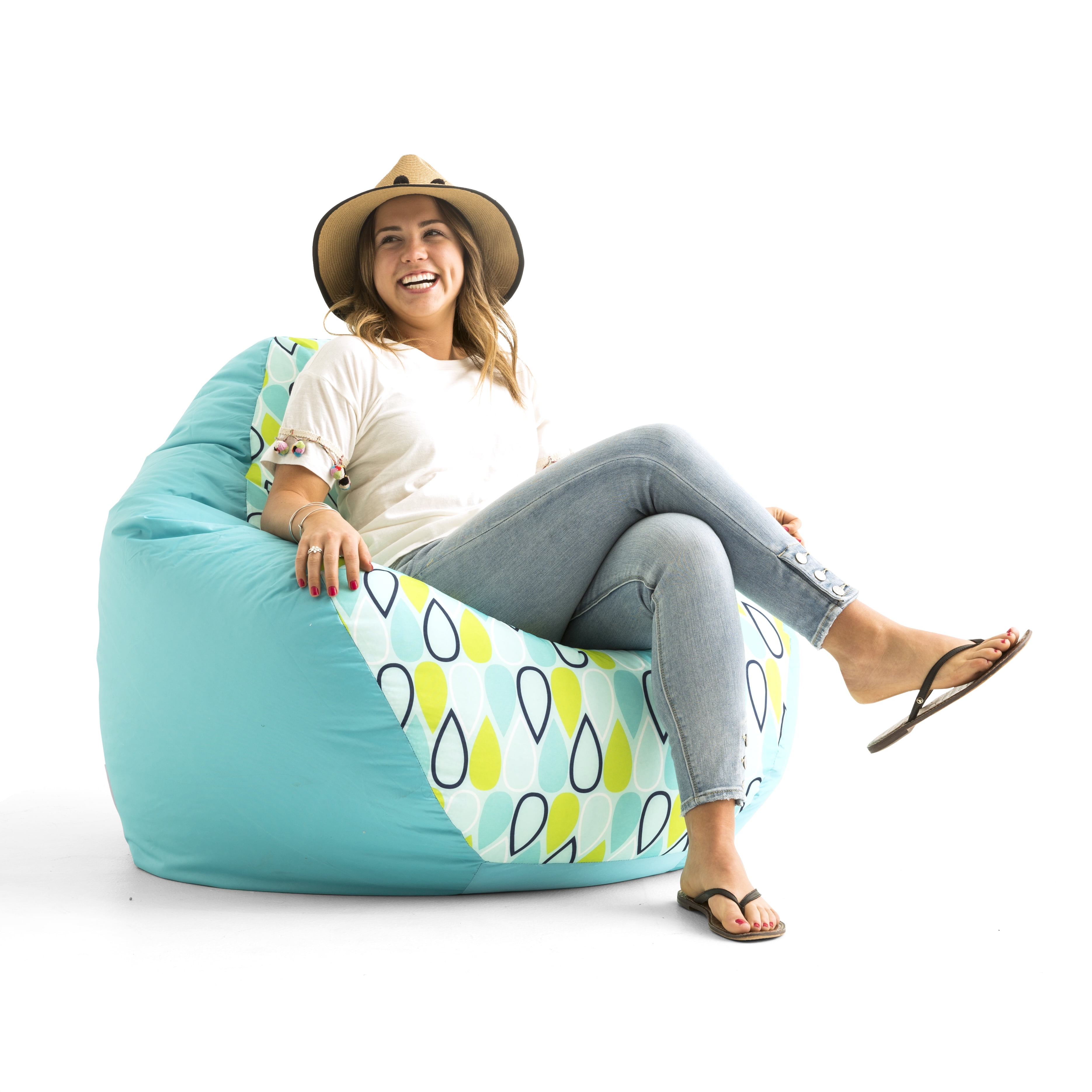Big Joe Indoor/Outdoor 132" Teardrop Bean Bag Chair, Multiple Colors
