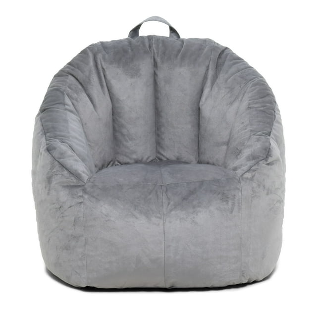 Big Joe Joey Bean Bag Chair, Plush, Kids/Teens, 2.5ft, Gray