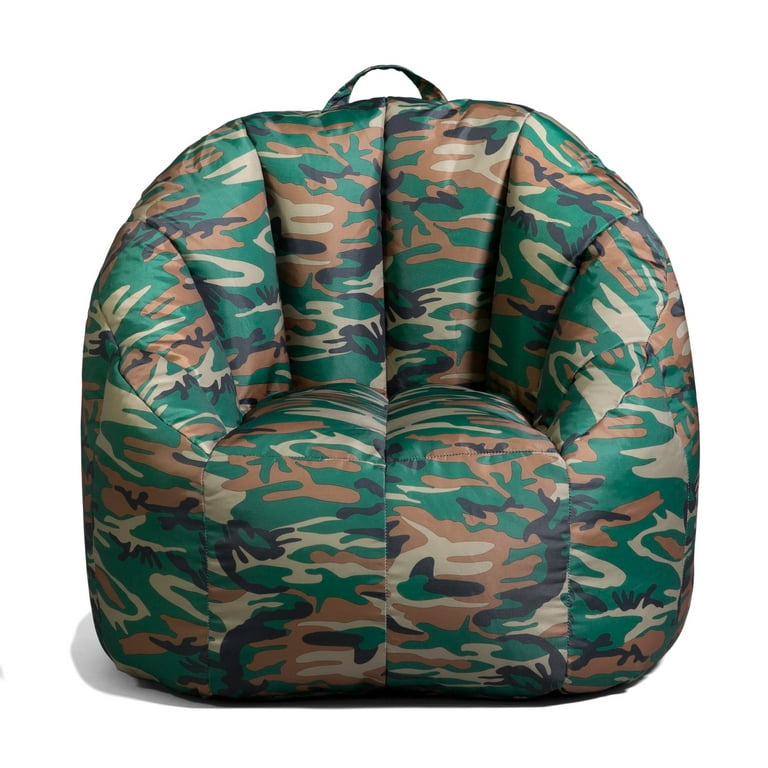 Big Joe Joey Bean Bag Chair Smartmax Kids Teens 2.5 Feet Green Woodland Camo
