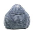 thumbnail image 1 of Big Joe Lotus Foam Filled Teardrop Bean Bag Chair, Stone Short Shag, Soft Faux Fur, 4 feet Big, 1 of 7
