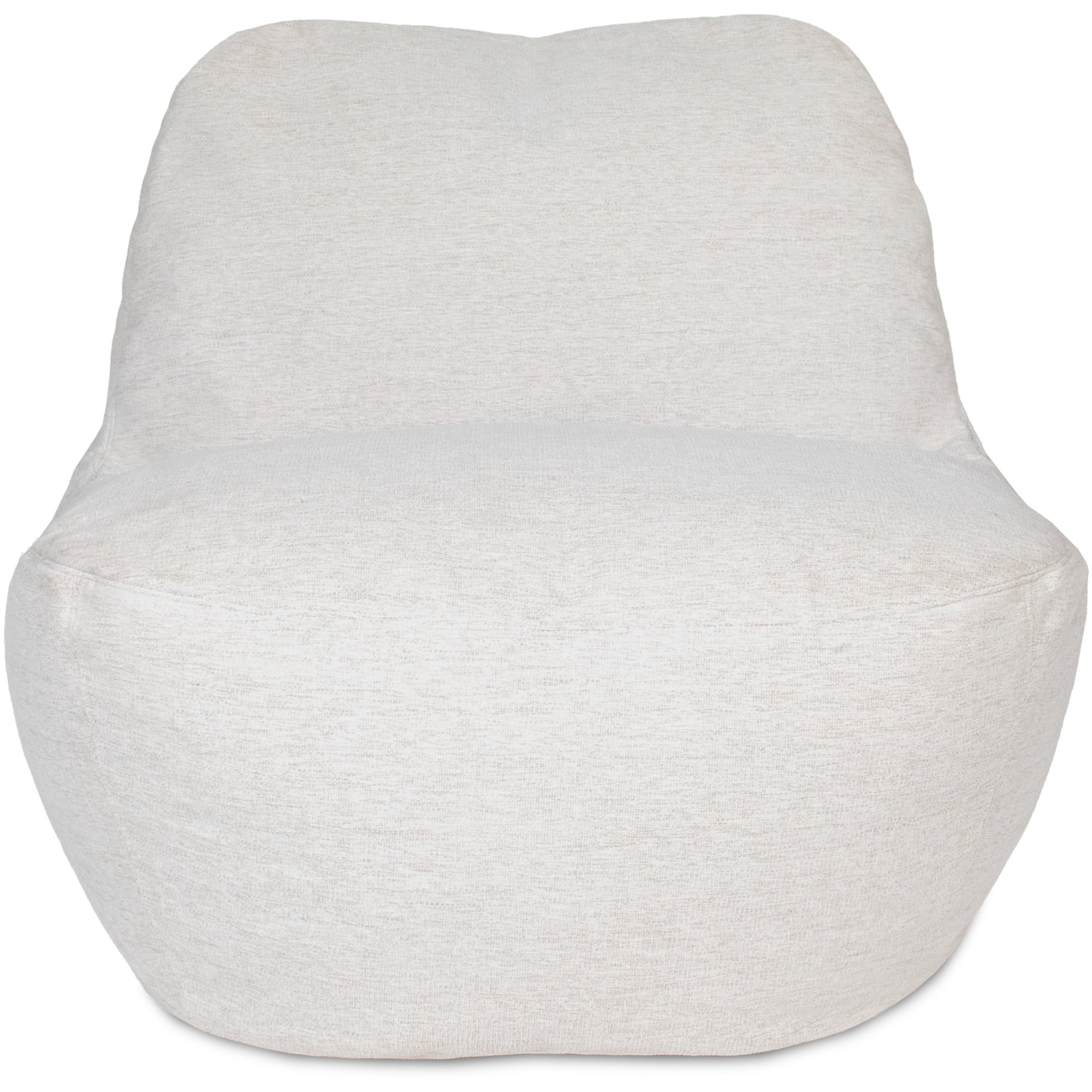 Big Joe Luft Outdoor Patio Chair, Lightweight Bean Filling, Outdoor Performance Linen, Sunlit Ivory