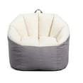 thumbnail image 1 of Big Joe Milano Adult Bean Bag Chair, Oat Sherpa and Graphite, Vegan Suede, 2.5 feet, 1 of 7