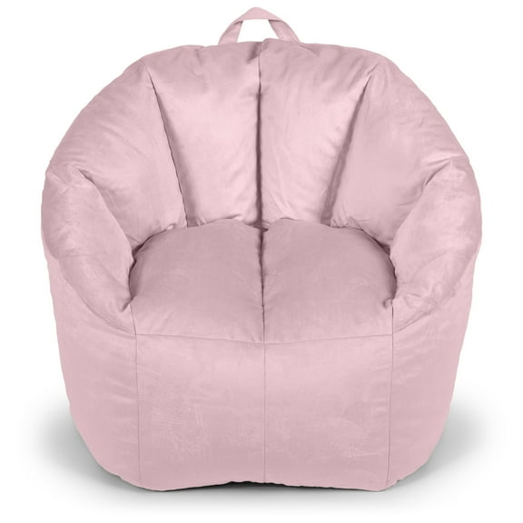 Big Joe Milano Bean Bag Chair for Kids, Teens, Adults, Desert Rose Plush, Ultra-Soft Polyester, Lightweight Seat for Reading Nook and Gaming, 2.5 foot Refillable
