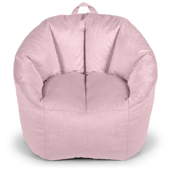 Big Joe Milano Bean Bag Chair for Kids, Teens, Adults, Desert Rose Plush, Ultra-Soft Polyester, Lightweight Seat for Reading Nook and Gaming, 2.5 foot Refillable