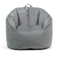 thumbnail image 1 of Big Joe Milano Bean Bag Chair for Kids, Teens, Adults, Gray Plush, Ultra-Soft Polyester, Lightweight Seat for Reading Nook and Gaming, 2.5 foot Refillable, 1 of 11
