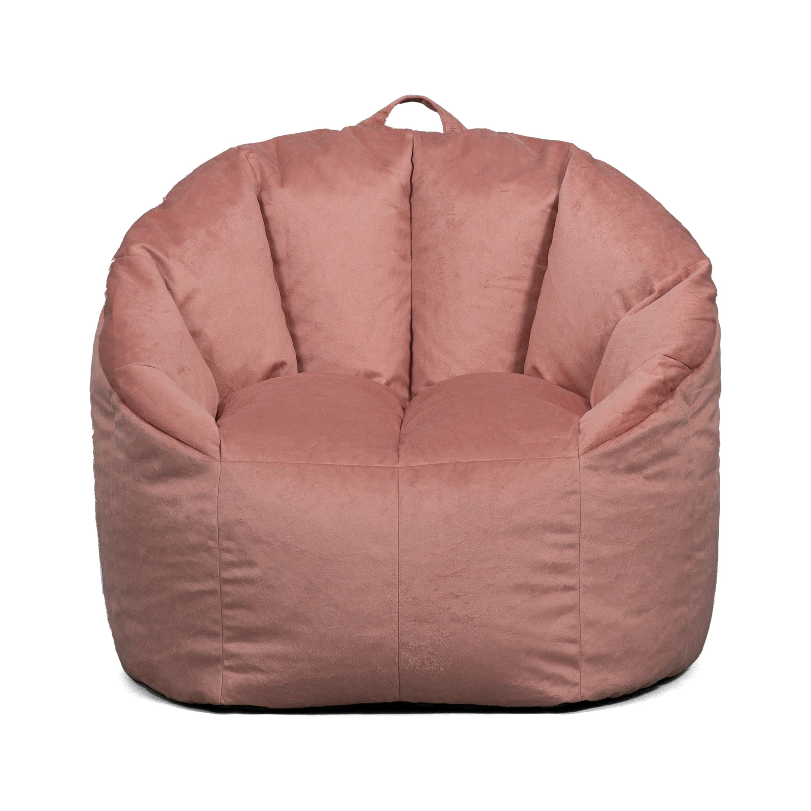 Big Joe Milano Bean Bag Chair, Desert Rose Plush, Soft Polyester, 2.5 feet