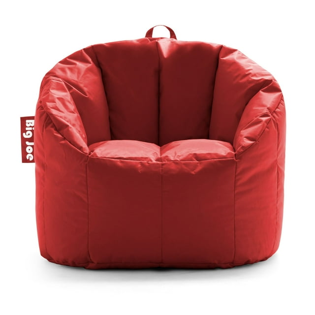 Big Joe Milano Bean Bag Chair, Red Smartmax, Durable Polyester Nylon Blend, 2.5 feet