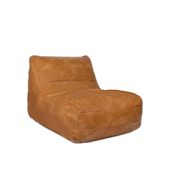 Big Joe Modora Bean Bag Lounger, Living Room and Gaming Seat, Copper Harbor Vegan Leather, Chair Only