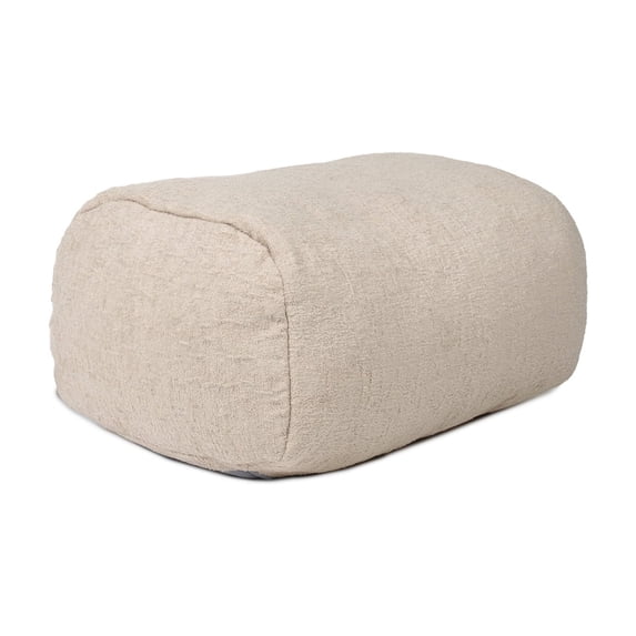 Big Joe Modora Bean Bag Lounger, Living Room and Gaming Seat, Birch Soft Boucle, Ottoman Only